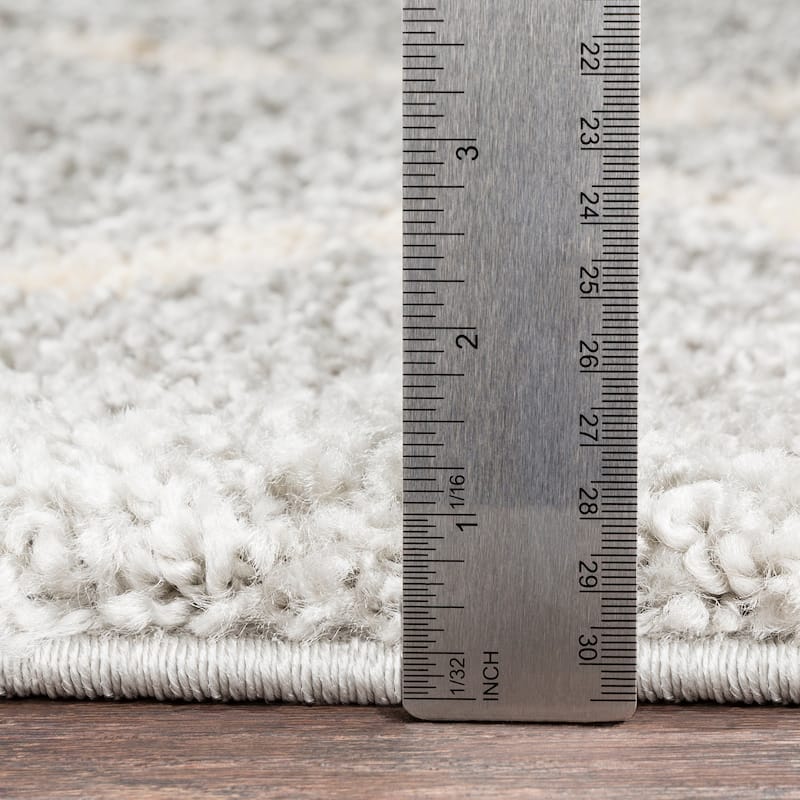 Livabliss Jada Moroccan Stripe Shag Area Rug