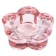 preview thumbnail 1 of 0, Glass Flower Tealight Holder Blush