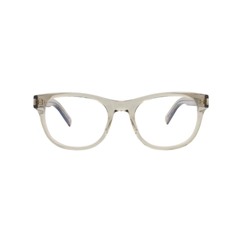 Saint Laurent Square-Frame Recycled Acetate Optical Frames - Beige Beige Transparent - Beige Beige Transparent - Beige