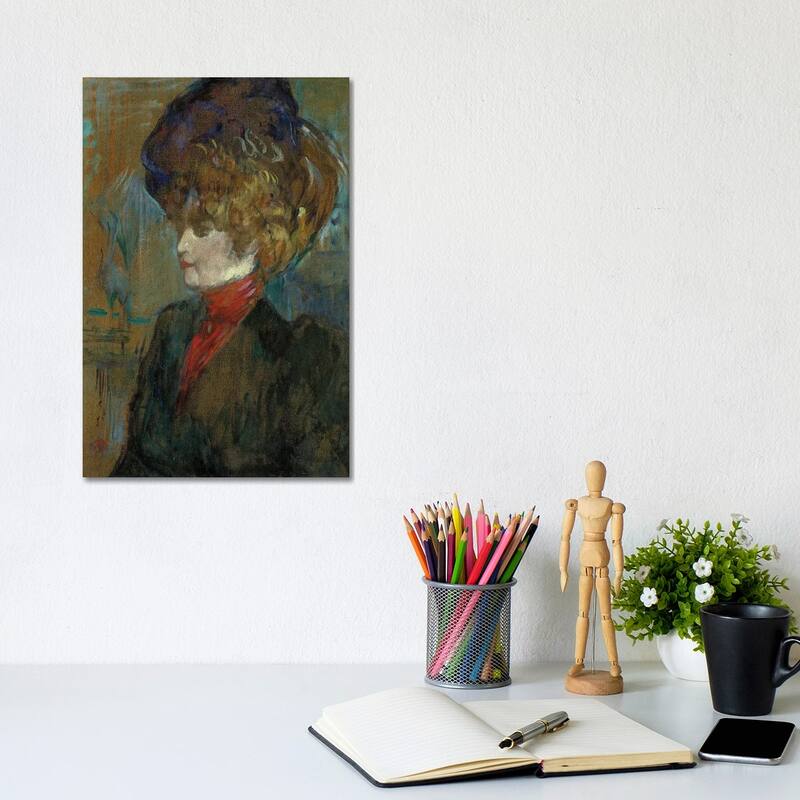 iCanvas "Head Of An English Lady; Tete De Lady Anglaise, 1898" by Henri de Toulouse-Lautrec Canvas Print - 12x8x0.75