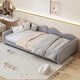 preview thumbnail 29 of 49, Upholstered Daybed with Cloud-Shaped Backrest & Armrests