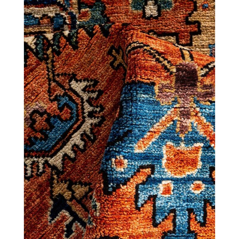 Serapi One-of-a-Kind Hand-Knotted Runner Rug - Red, 2' 7" x 9' 9" - 2' 7" x 9' 9"