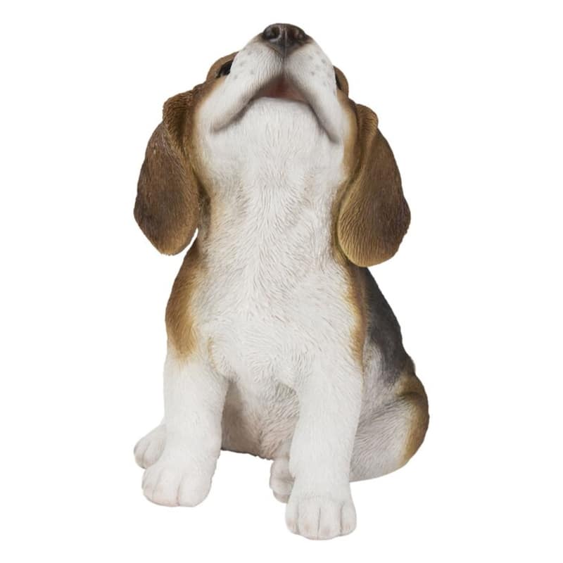 Howling Beagle Puppy Outdoor Garden Statue - 6.5"