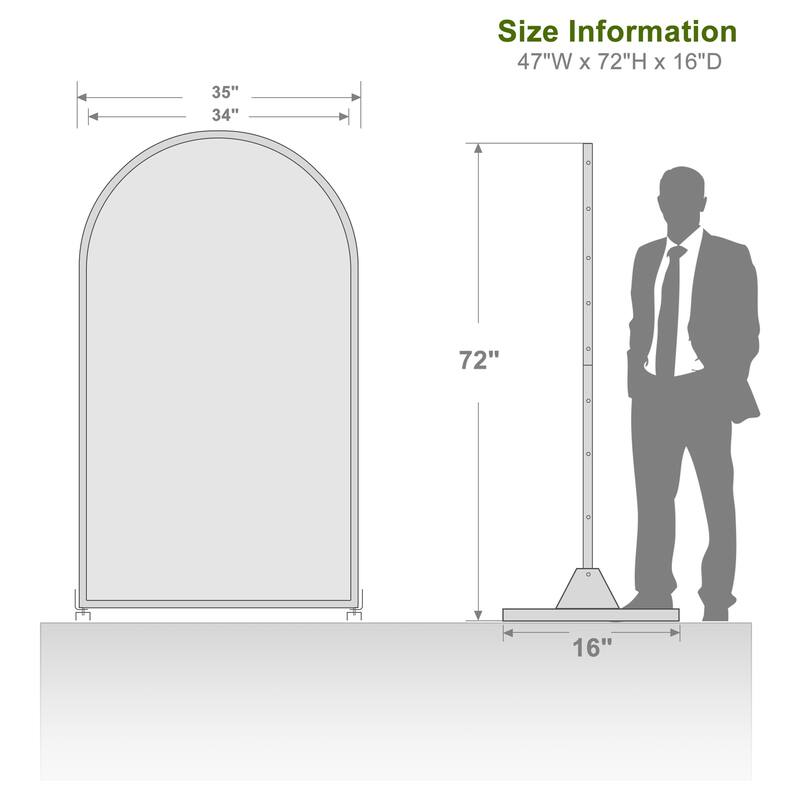 Outdoor Privacy Screen Metal Privacy Screen Panel Free Standing - 72*35