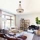 preview thumbnail 4 of 23, Oaks Aura Farmhouse Candle Style 4-Light Wood Ceiling Light Bohemia Beaded Wood Chandelier