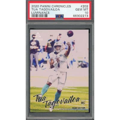 Tua Tagovailoa 2020 Panini Chronicles Luminance Rookie Card #202 Graded PSA 10 - 8'6" x 11'6"