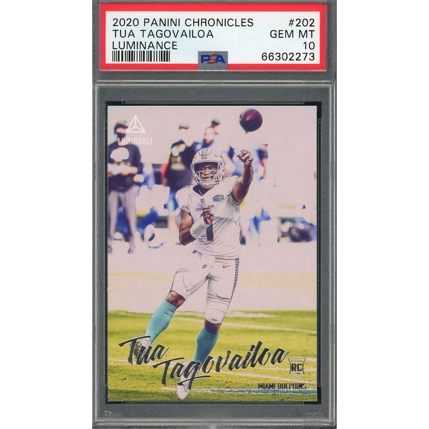 Tua Tagovailoa 2020 Panini Chronicles Luminance Rookie Card #202 Graded PSA 10 - 8'6" x 11'6"