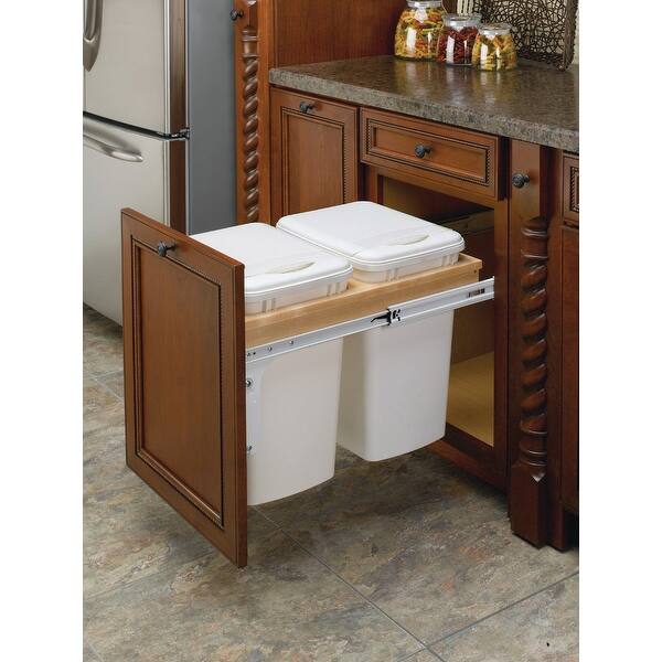 Shop Rev A Shelf 4wctm 18dm2 175 4wctm Top Mount Double Bin Trash