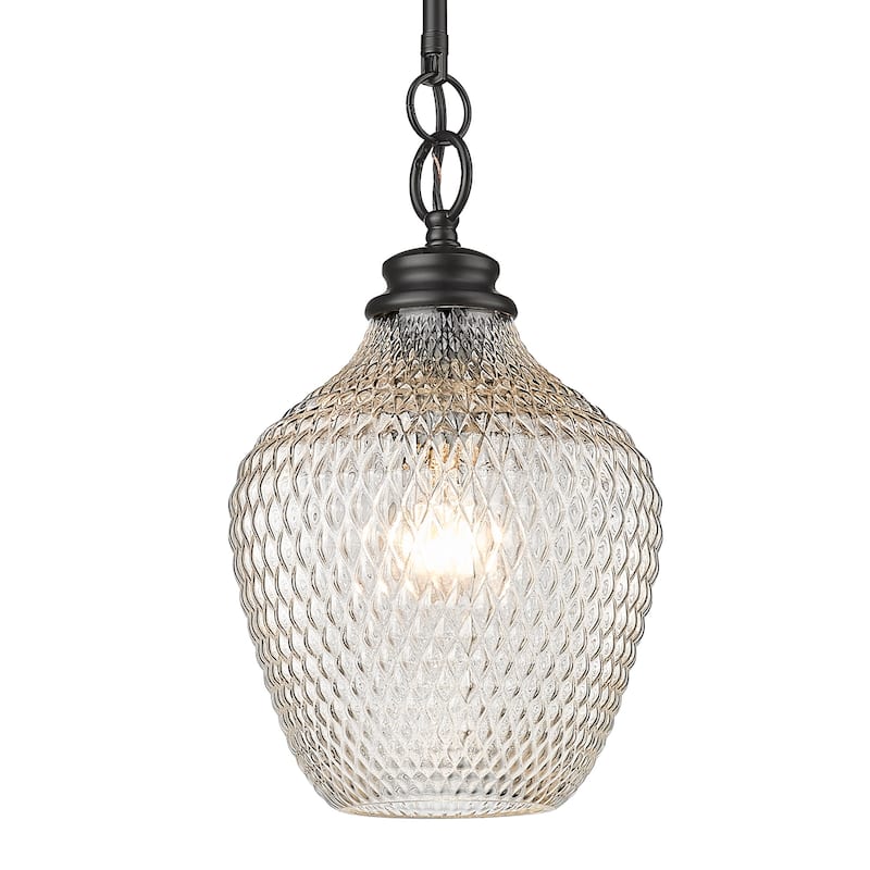 Golden Lighting Adeline 1-light Pendant in Matte Black