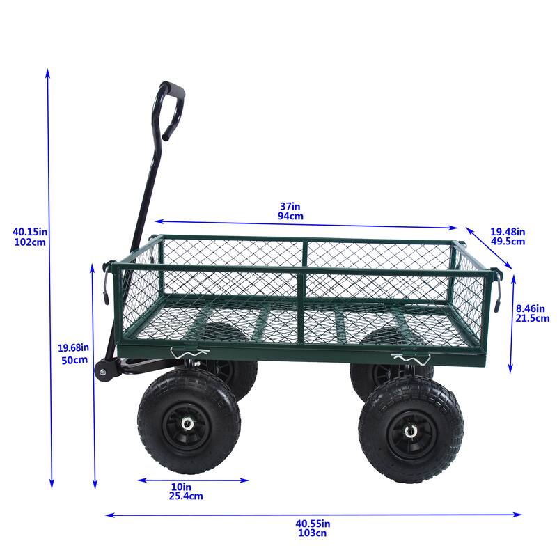 Wagon Cart Garden Cart Trucks for Transport Firewood & Garden Care