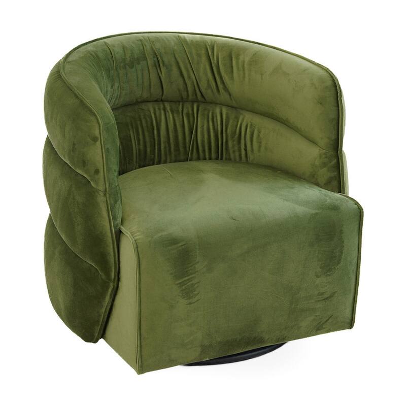 GDFStudio - Walden Modern Mid-Century Velvet 360° Swivel Chair
