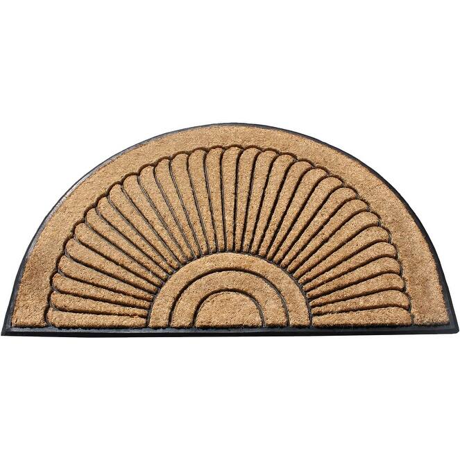 A1HC Albertina Sunburst Natural Coir & Rubber Large Door Mat - 30"X48"