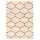 preview thumbnail 47 of 122, SAFAVIEH Hudson Shag Ogee Trellis 2-inch Thick Area Rug 5'3" x 7'6" - Ivory/Gold