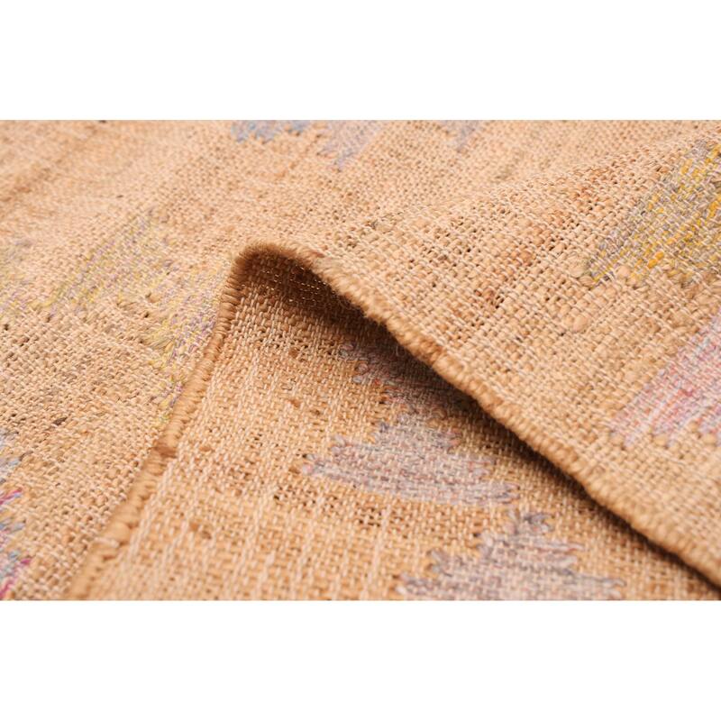 ECARPETGALLERY Flat-Weave Palas Denizli Tan Jute Kilim - 5'4 x 7'6