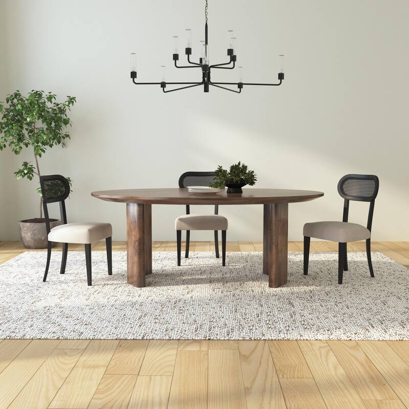Classic Home Norwood 78" Mango Wood Dining Table in Brown