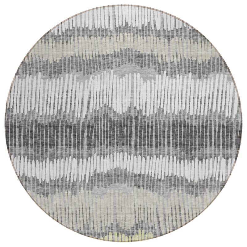 HomeRoots Striped Transitional Rectangle Outdoor Rug