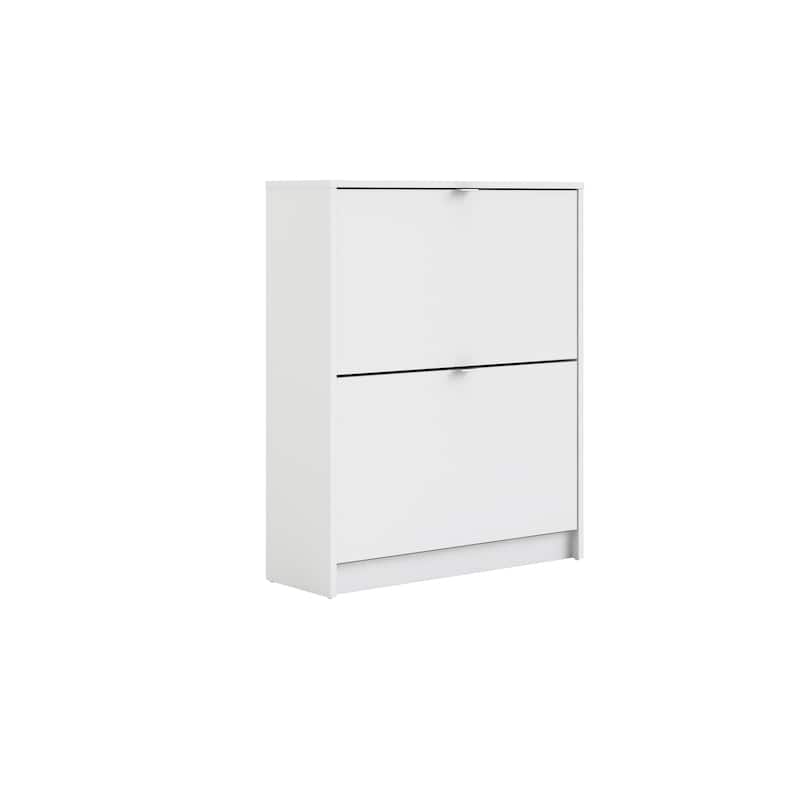 Porch & Den Cambria 2-drawer Shoe Cabinet - White