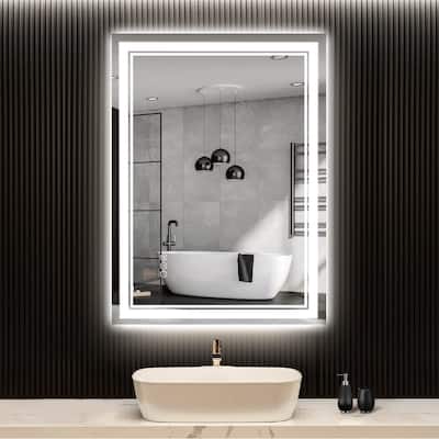 LED Bathroom Vanity Mirror Wall Mounted Anti-Fog Dimmable Mirror