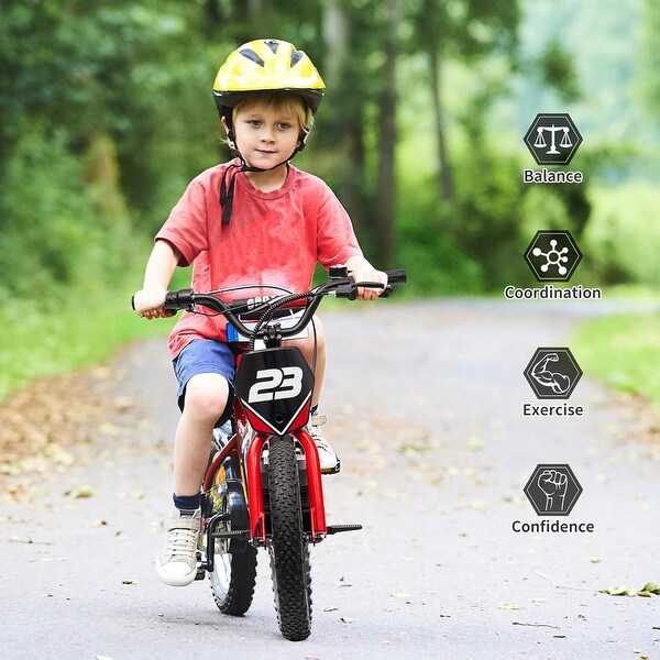 24V 250W Electric Dirt Bike for Kids Aged 6-12, 3 Speed Settings