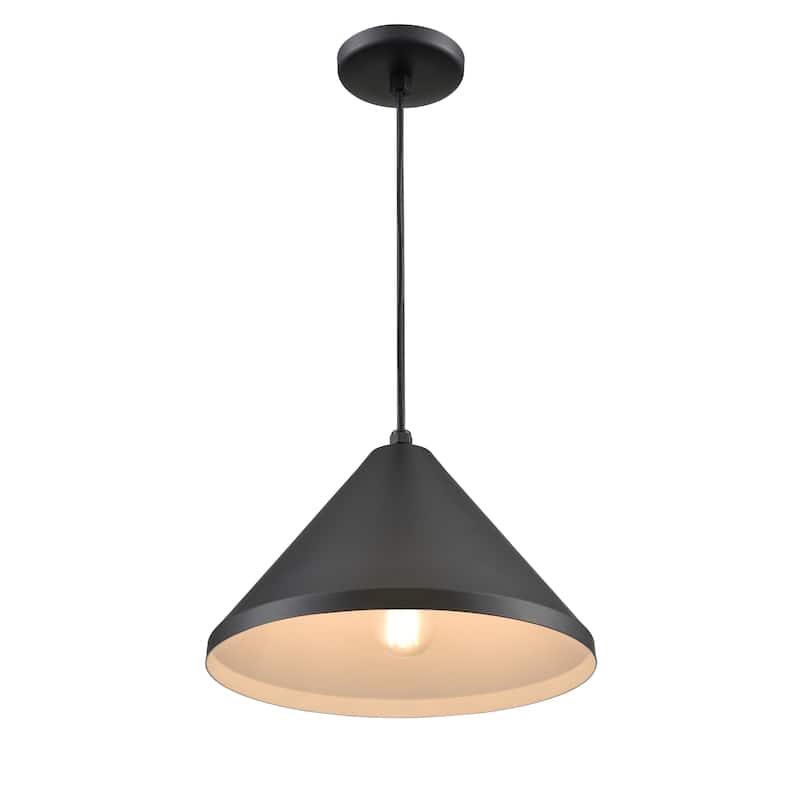 R Series 1-Light Cord Wide Cone Satin Black