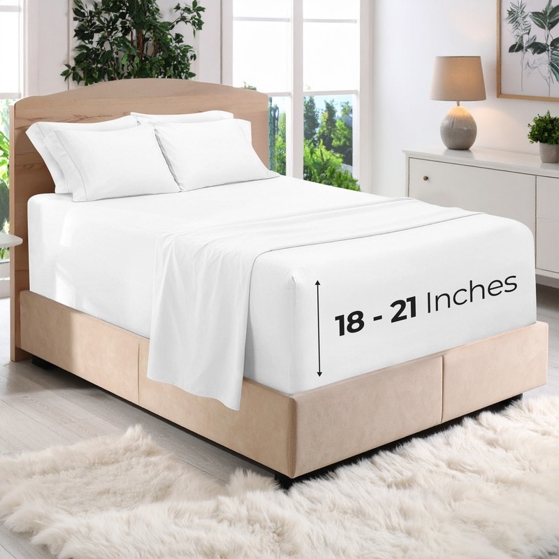 Superior Modal Sheet Set Ultra Soft Cooling Bed Sheets, Breathable Lightweight Deep Pocket Bedding,