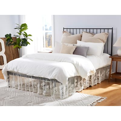 WARM HOME DESIGNS Farmhouse Bed Skirt for Bed.