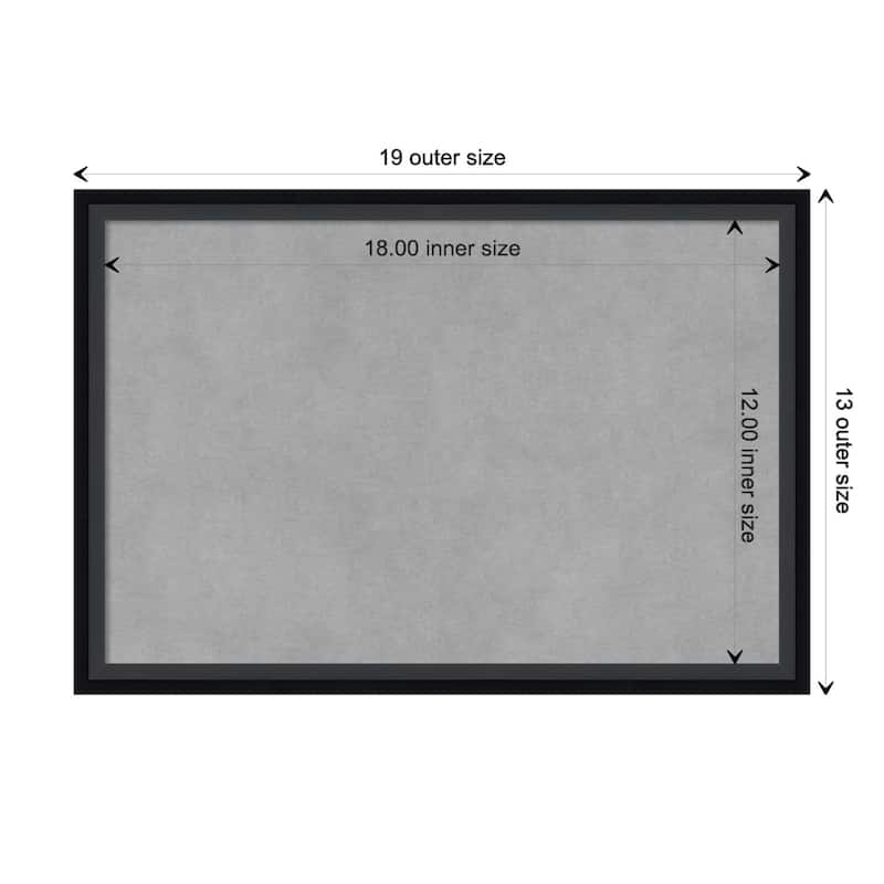 Amanti Art Lucie Black Framed Magnetic Board - Board Size 18x12