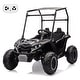 preview thumbnail 1 of 30, 24V 2 Seater Kids Ride On Utv, 4WD Electric Truck with Sun Shade Black