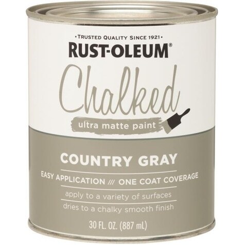Shop Rust Oleum 285141 Chalked Ultra Matte Country Gray 30 Oz