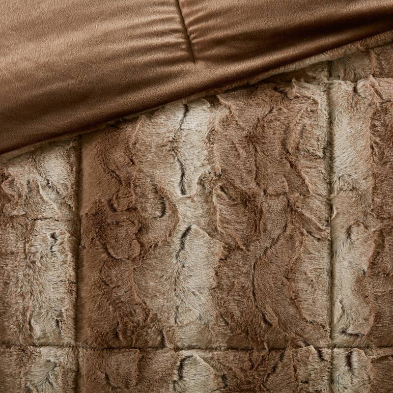 Madison Park Marselle Faux Fur Comforter Set