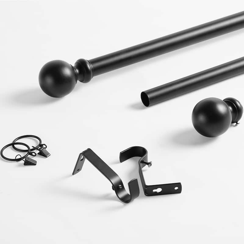 Exclusive Fabrics Classic Sphere Ball Extendable Metal Rod Set, 52 - 144