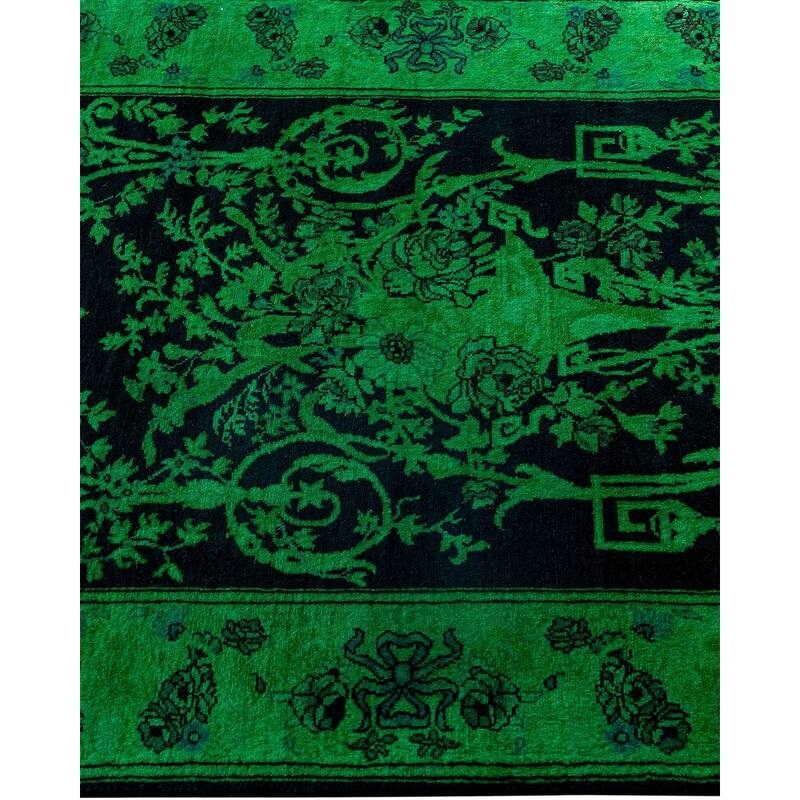 Contemporary Overdyed Wool Hand Knotted Runner - 2' 7" x 9' 0"