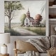 preview thumbnail 1 of 5, Designart 'Church In Country Town VII' Landscape Church Wall Tapestry