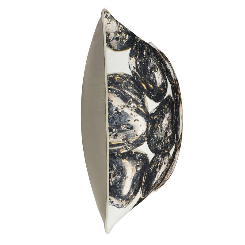 StyleCraft Norman Wyatt Home - Pebble Stone Print Pillow - Black