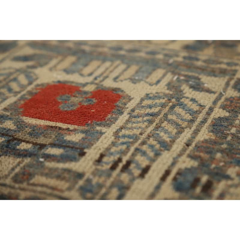 Distressed Bakhtiari Persian Vintage Rug Hand-Knotted Wool Carpet - 5'4"x 10'1"