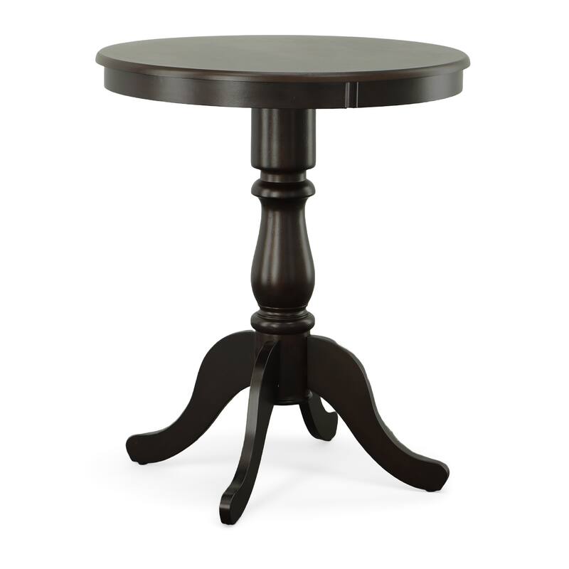 Carolina Living Fairview Round Pedestal Bar Table - 30" Espresso