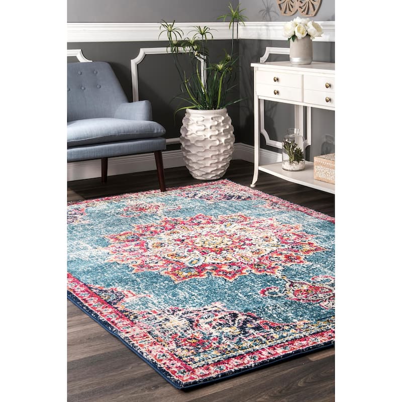 Nuloom Vintage Persian Medallion Faded Area Rug