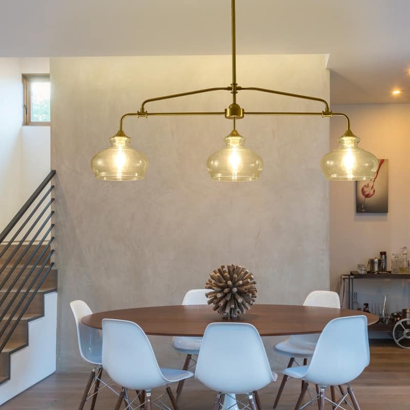 Farmhouse Modern Chandelier with Glass Shades Schoolhouse Chandeliers