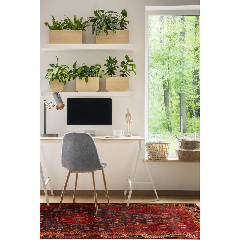 ECARPETGALLERY Hand-knotted Andelz Dark Grey Wool Rug - 4'3 x 6'5