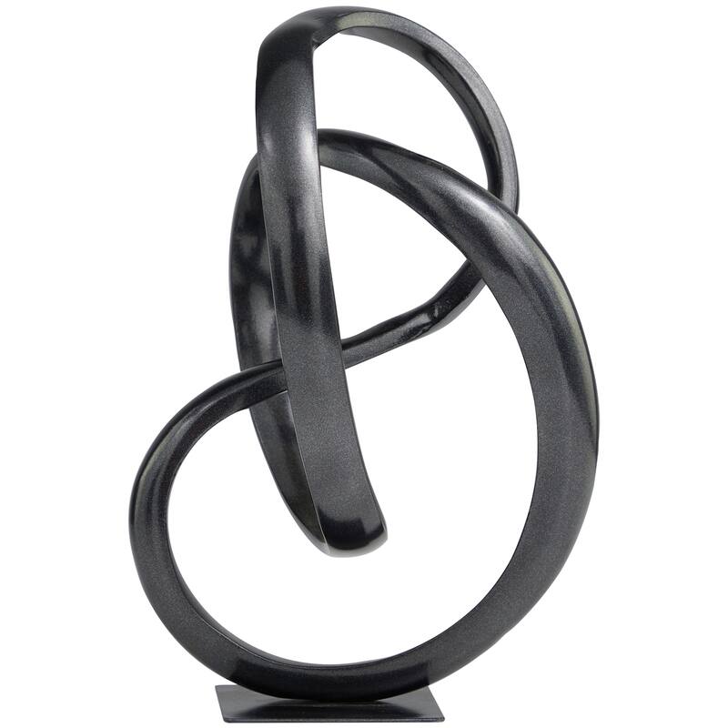 Minimalist Aluminum Metal Abstract Sculpture - Gold or Dark Gray