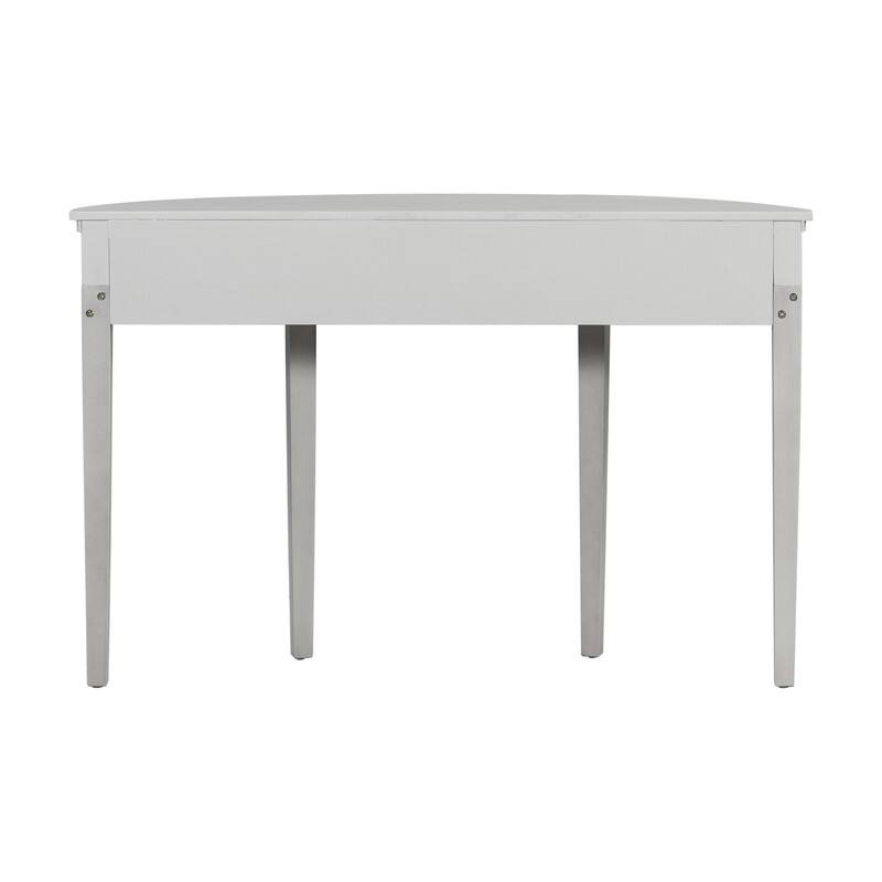 Curve Design Console Table with 3 Storage Drawers, Modern Entryway Table Sofa Table with Vertical Stripe Design and 4 Legs