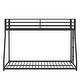 preview thumbnail 4 of 5, Sturdy Twin over Full Bunk Bed Metal for Kids,with Ladder & Guardrails