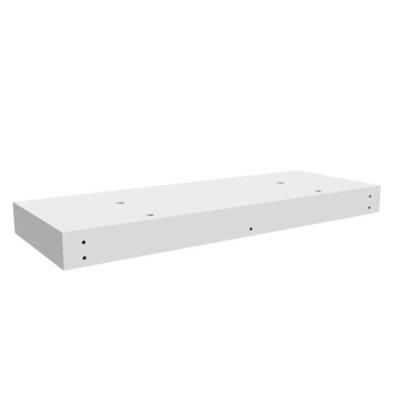 Wide Solid Surface Minimalist Vanity Countertop in White
