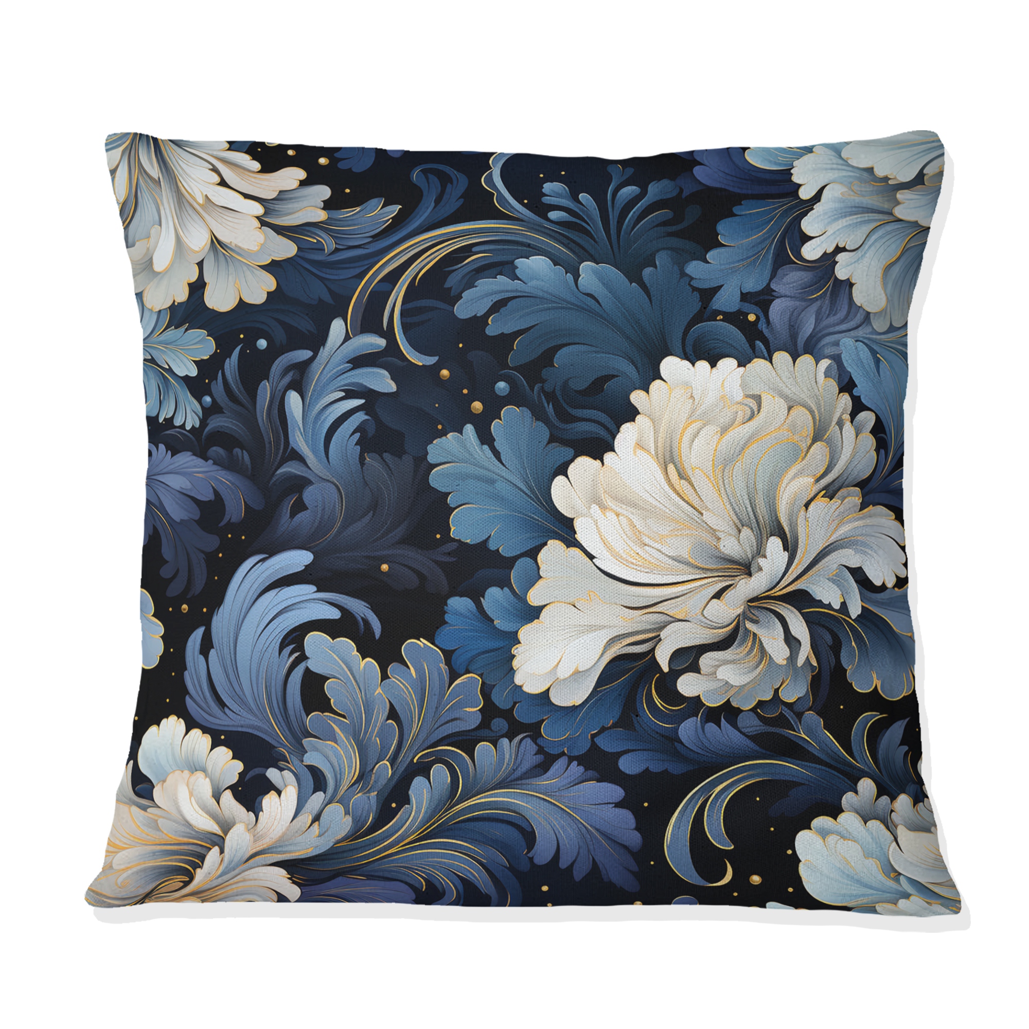 Blue damask pillows shop