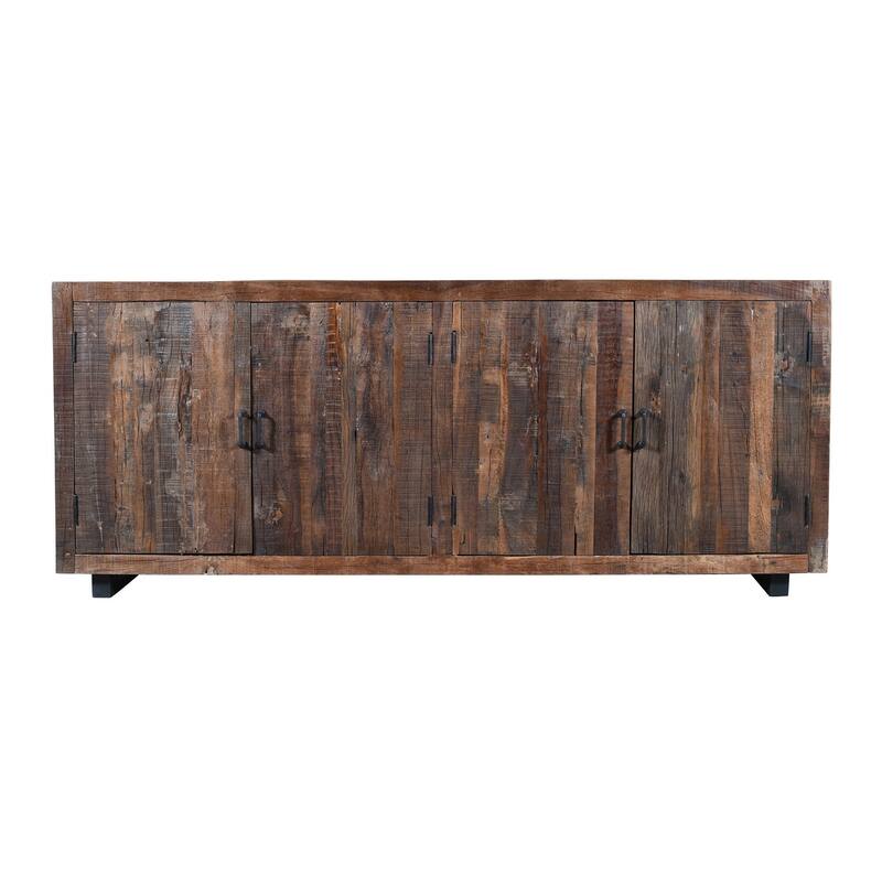 Wooden & Iron Sideboard w/4 Doors