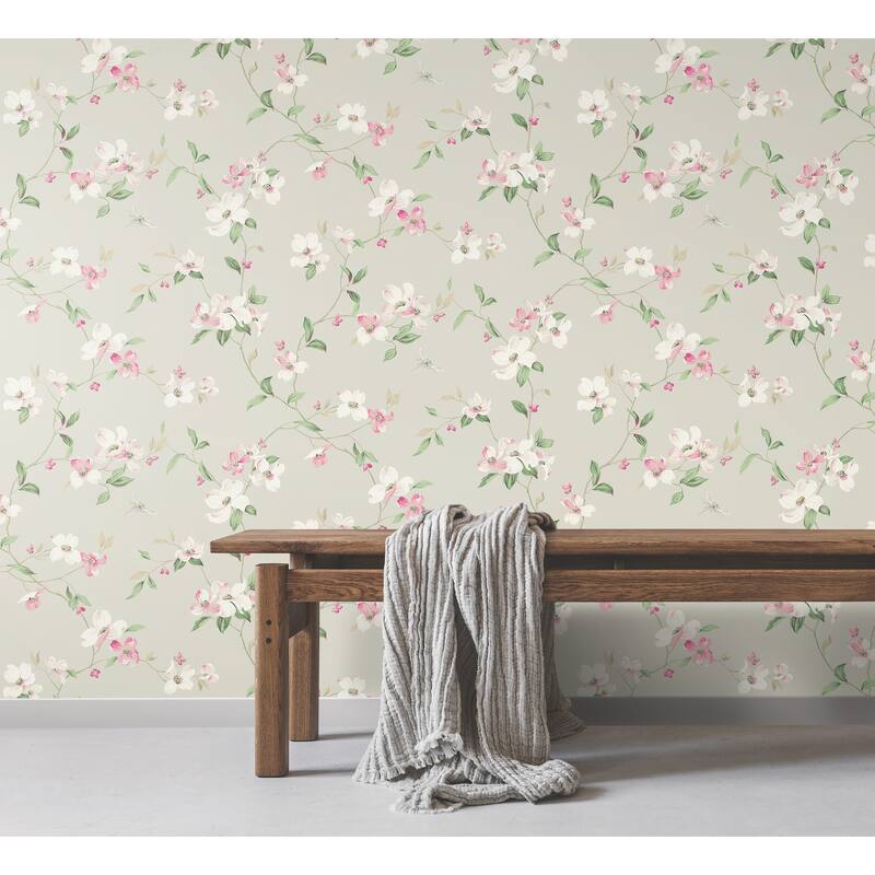 York Wallcoverings Dogwood Taupe Wallpaper