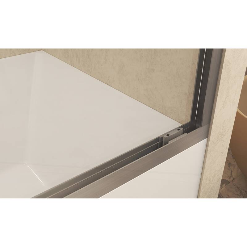 Premium Double Sliding Shower Door with Tempered Glass and Aluminum Frame for Stylish Bathrooms