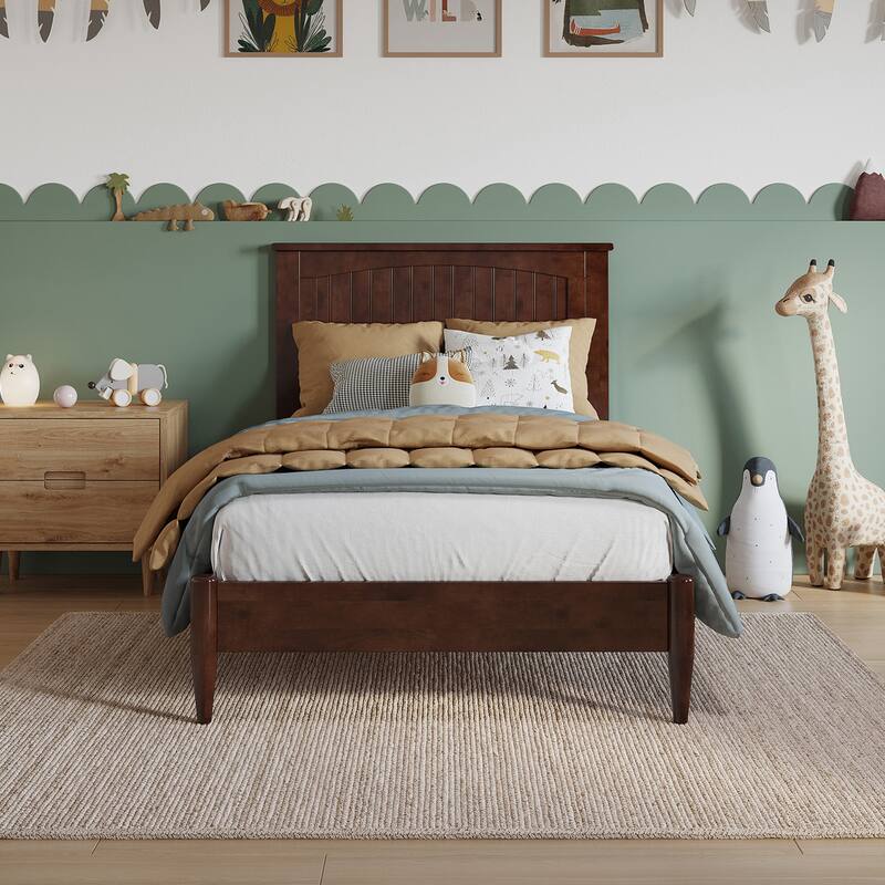 Naples Solid Wood Low Profile Platform Bed