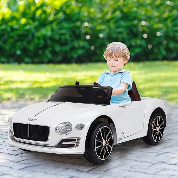 slide 2 of 18, Aosom Licensed Bentley EXP12 Kids Electric Car with Parent Remote Control, 12V Ride on Car with Butterfly Doors 5-7 Years - White