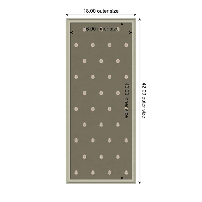 Kate and Laurel Pinboard Green Botanical Block Print